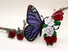 Vera Chan - Artist collaboration - Stained glass rose studs (Red)