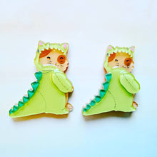 Vera Chan - Original Dino Cat acrylic brooch (2018)