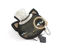 Laliblue - Cat with Monocle Brooch