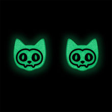 Erstwilder - Cat Glow in the Dark Stud Earrings – Green
