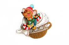 Laliblue - Little Mouse on Cappuccino Cream brooch