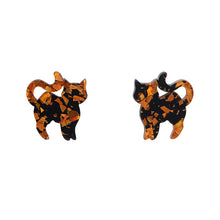 Erstwilder - Pussy Cat Chunky Glitter Resin Stud Earrings - Orange