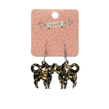 Erstwilder - Cat Chunky Glitter Resin Drop Earrings - Yellow