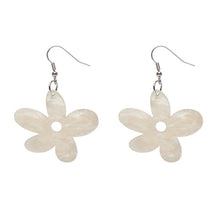 Erstwilder - Flower Ripple Glitter Resin Drop Earrings – Cream