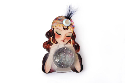 LaliBlue - Fortune Teller with Crystal Ball Brooch