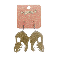 Erstwilder - Fossil Glitter Resin Drop Earrings - Gold