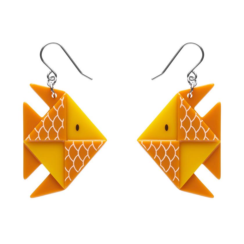 Erstwilder - The Memorable Goldfish Drop Earrings