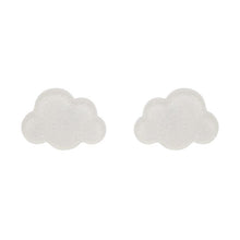 Erstwilder - Cloud Glitter Resin Stud Earrings - White