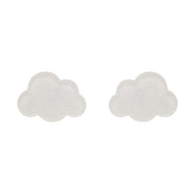 Erstwilder - Cloud Glitter Resin Stud Earrings - White