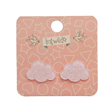 Erstwilder - Cloud Glitter Resin Stud Earrings - Pink