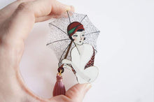 LaliBlue - Girl Brooch with Umbrella