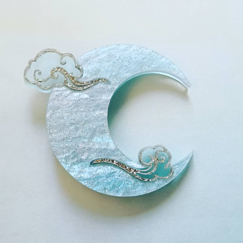 Kimchi and Coconut - Blue Moon Brooch