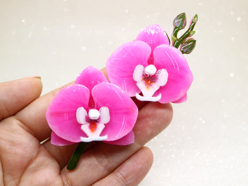 Vera Chan - Hand Painted Orchid (Hot pink)