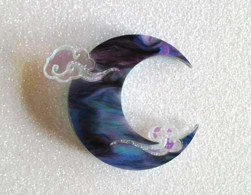 Kimchi and Coconut - Noir Moon Brooch