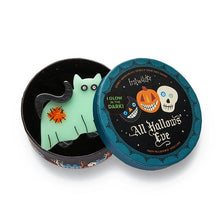 Erstwilder - A Most Ghostly Kitty Brooch