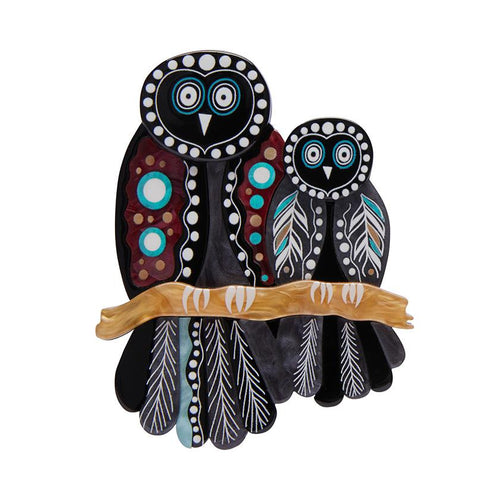 Erstwilder x Art by Melanie Hava - The Owl 'Gugu' Brooch