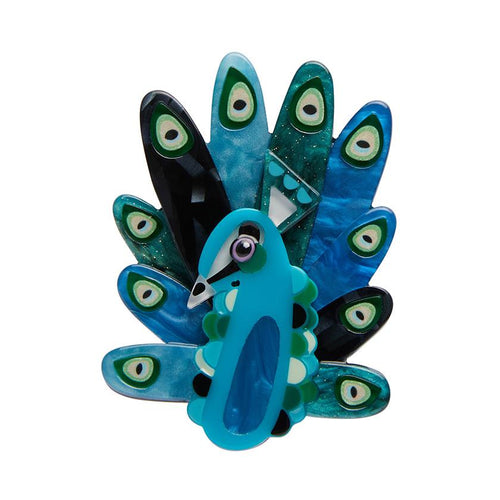 Erstwilder x Pete Cromer - The Picturesque Peacock Brooch