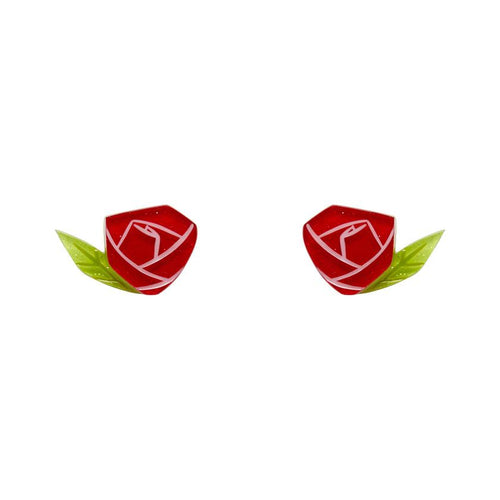 Erstwilder - Painted Rose Earrings