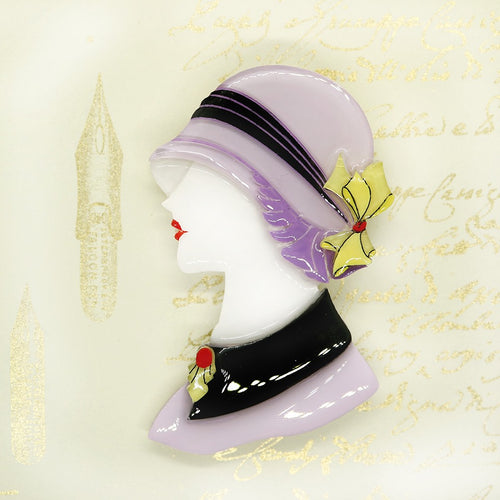 Vera Chan - Lady Portrait Brooch (Violet)