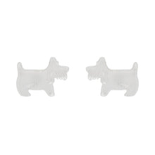 Erstwilder - Terrier Textured Resin Stud Earrings - White
