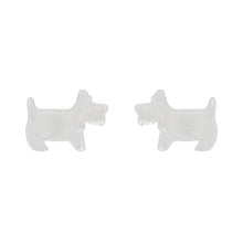 Erstwilder - Terrier Textured Resin Stud Earrings - White