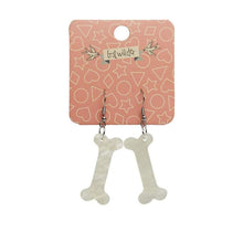 Erstwilder - Bones Ripple Resin Drop Earrings - Cream